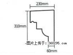 产品分解图型 - 檐口线，型号：SX311-YK-3，规格：230x310mm(3) - 日照三象EPS建材 rizhao.sx311.cc